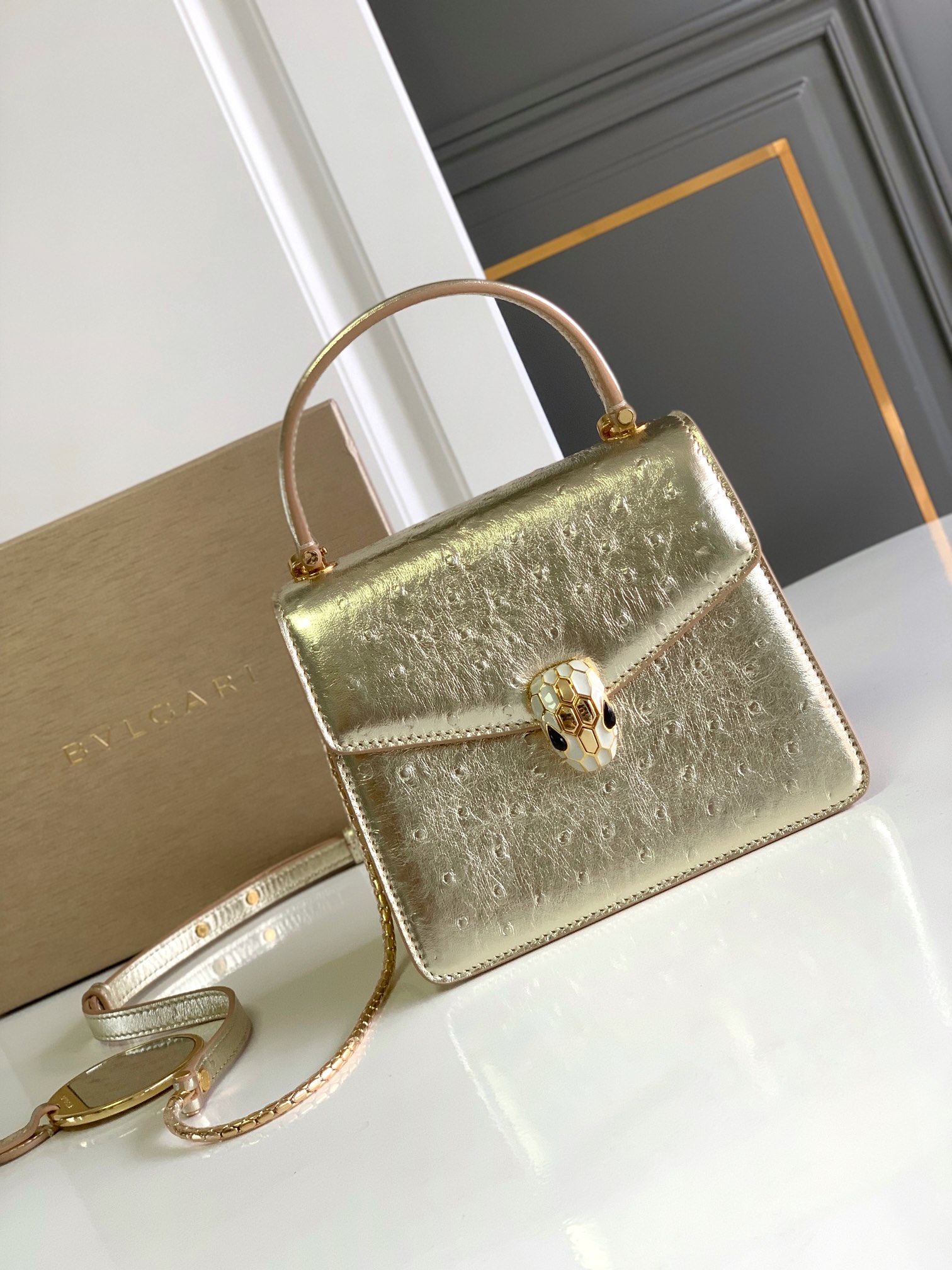 Bvlgari Serpenti Forever Mini Top Handle Gold